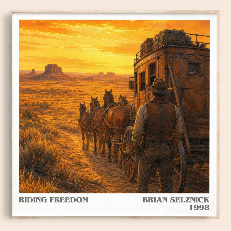 Riding Freedom literary book poster by Brian Selznick – framed literary art print