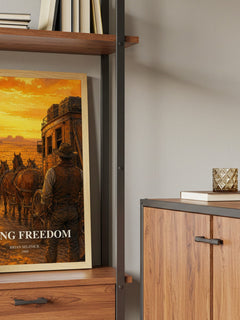 Riding Freedom book watercolour illustration paper finish options – matte satin gloss