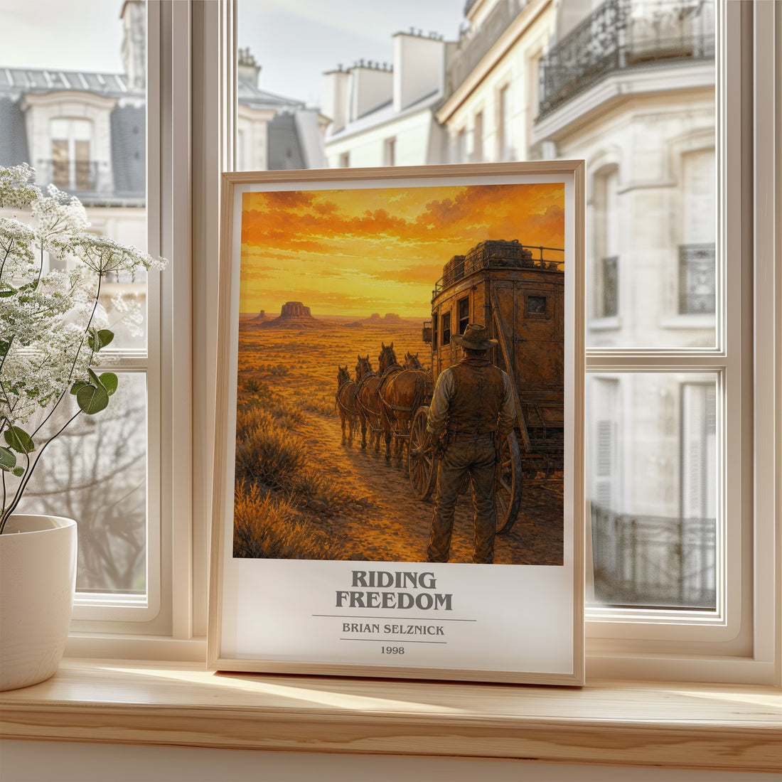 Riding Freedom book cover poster colour and style options – Brian Selznick book art