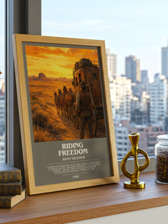 Riding Freedom bookish print framed by window – literary home decor