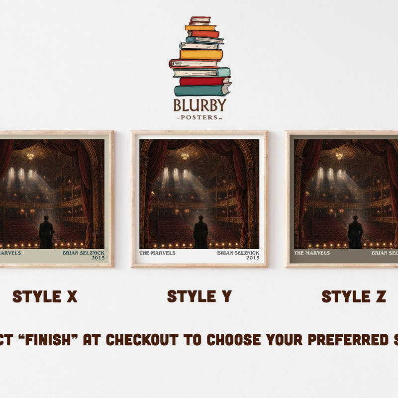 The Marvels literary print in frame leaning in hallway – childrens wall art