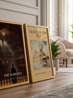 The Marvels watercolour print framed by window – literary home decor