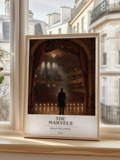 The Marvels book cover poster colour and style options – Brian Selznick book art