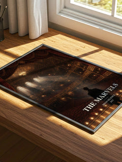 The Marvels watercolour book poster framed on wall – childrens wall art