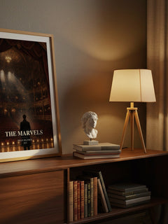 The Marvels watercolour print on bookshelf – Brian Selznick fan gift