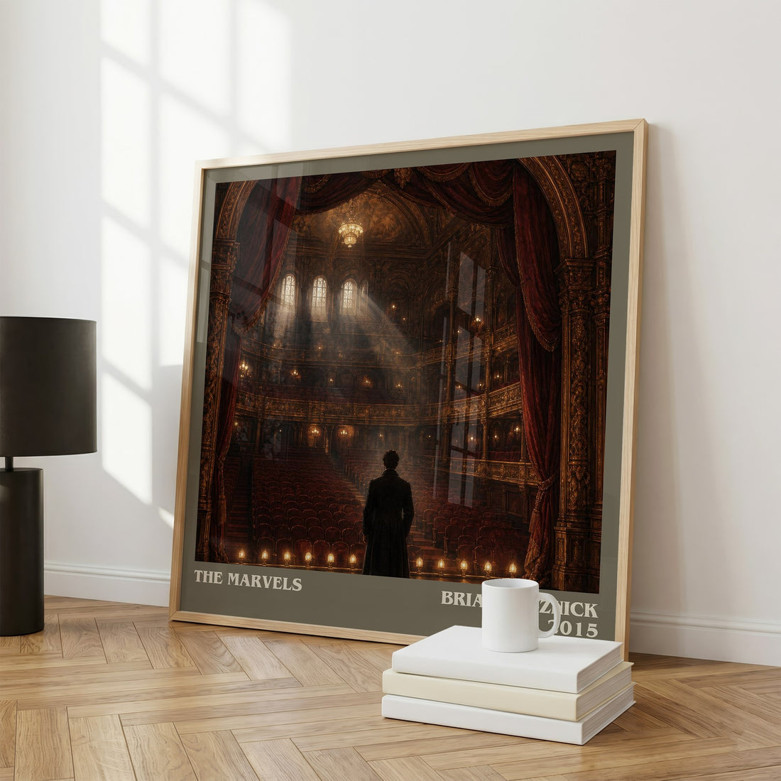 The Marvels literary print framed by window – literary home decor