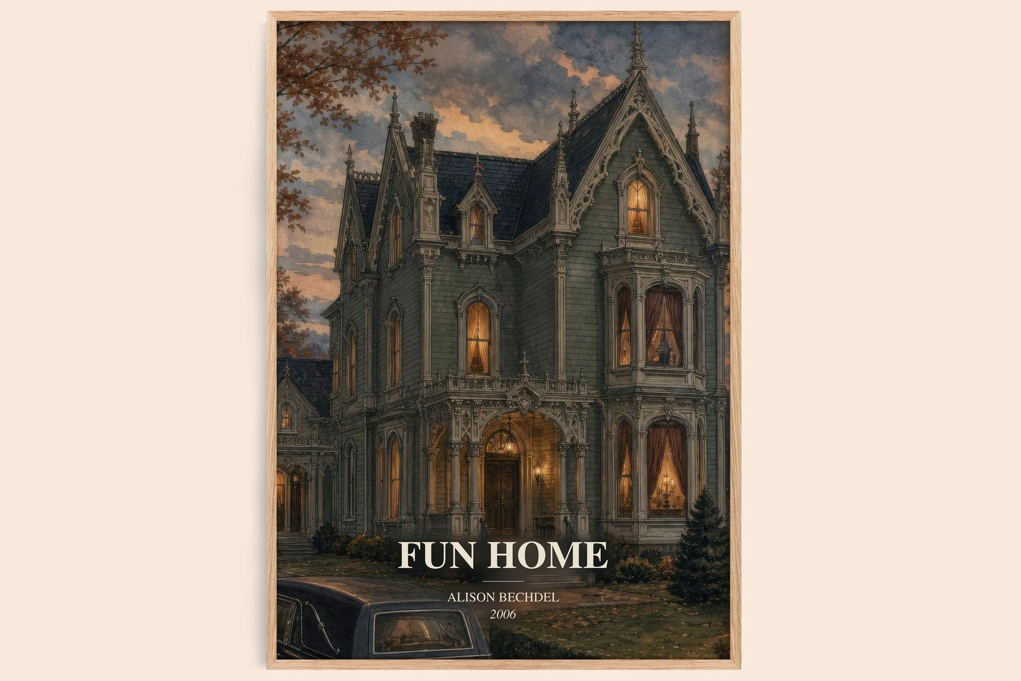 Fun Home Book Watercolour Illustration by Alison Bechdel