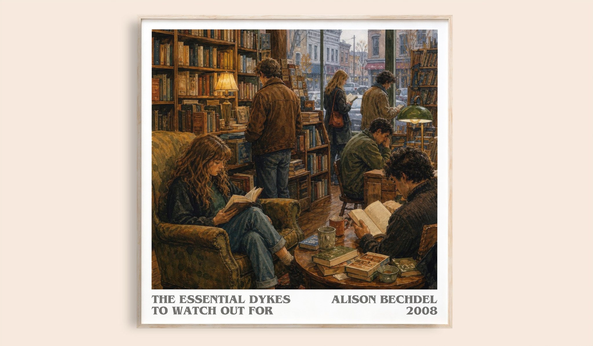 Essential Dykes to Watch Out For Literary Art Print by Alison Bechdel