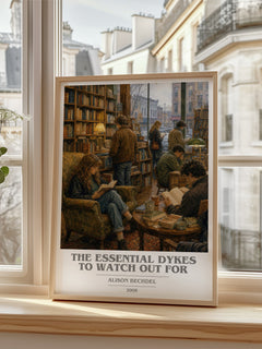 The Essential Dykes to Watch Out For book cover poster colour and style options – Alison Bechdel book art