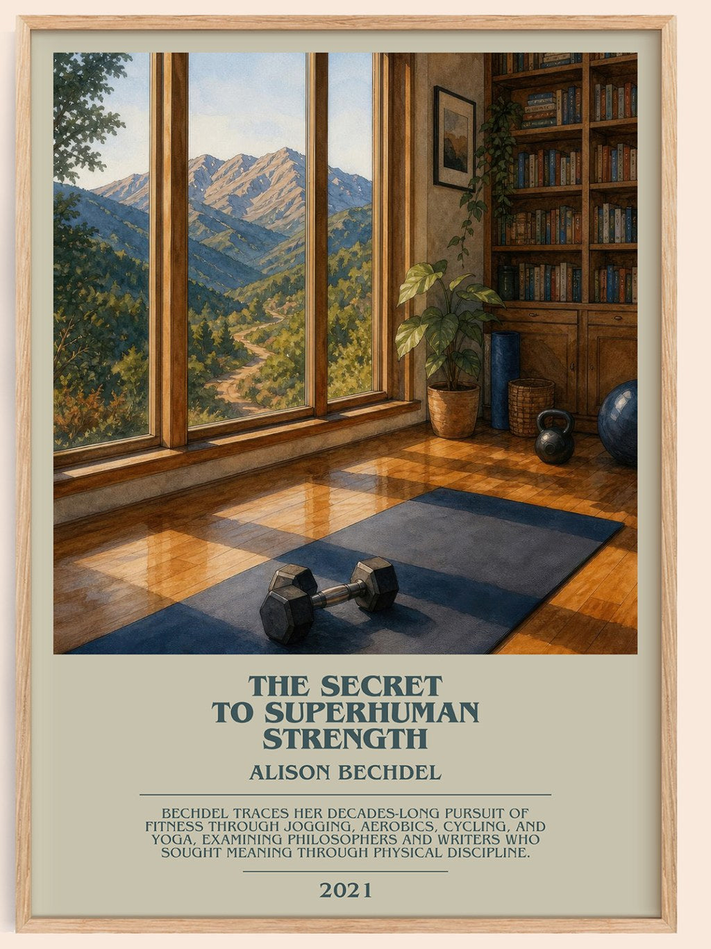 The Secret to Superhuman Strength bookish book poster by Alison Bechdel – framed literary art print