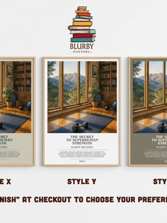 The Secret to Superhuman Strength bookish print in frame leaning in hallway – memoir wall art