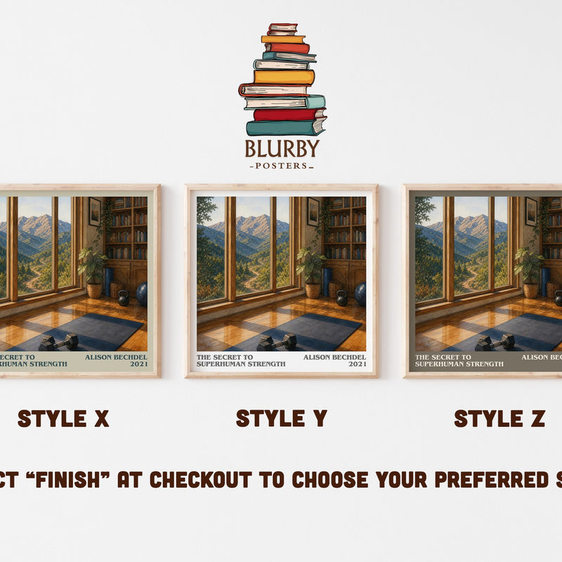 The Secret to Superhuman Strength literary print in frame leaning in hallway – memoir wall art