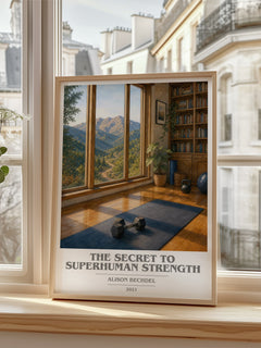 The Secret to Superhuman Strength book cover poster colour and style options – Alison Bechdel book art
