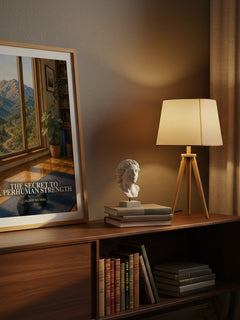 The Secret to Superhuman Strength watercolour print on bookshelf – Alison Bechdel fan gift