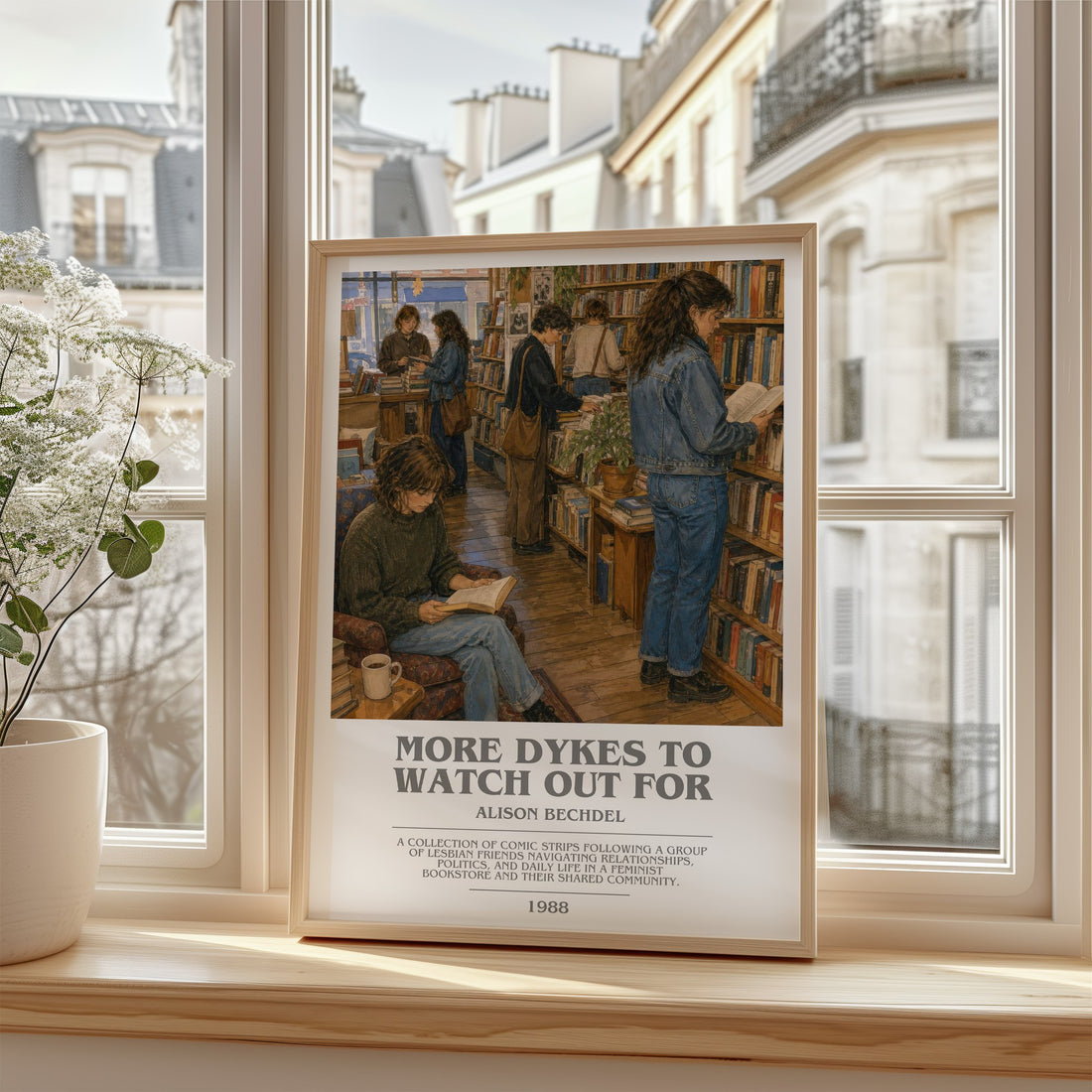 More dykes to watch out for bookish poster colour and style options – Alison Bechdel book art