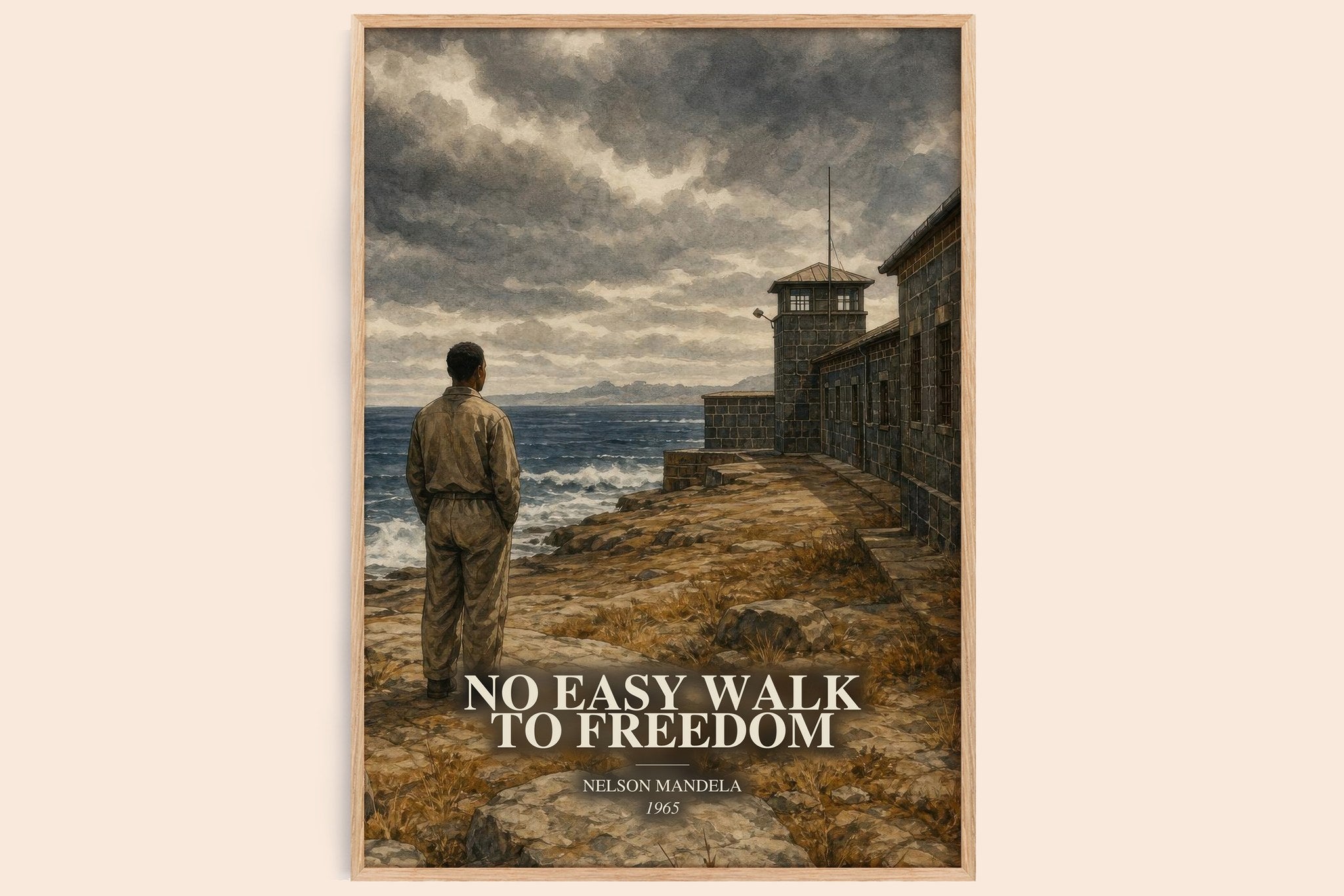No Easy Walk to Freedom Book Watercolour Illustration by N. Mandela