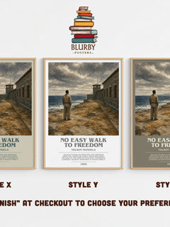 No Easy Walk to Freedom bookish print in frame leaning in hallway – memoir wall art