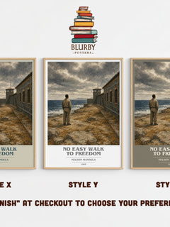 No Easy Walk to Freedom book cover print in frame leaning in hallway – memoir wall art