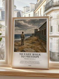 No Easy Walk to Freedom bookish poster colour and style options – Nelson Mandela book art