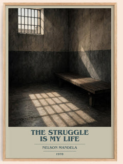 The Struggle Is My Life book cover book poster by Nelson Mandela – framed literary art print