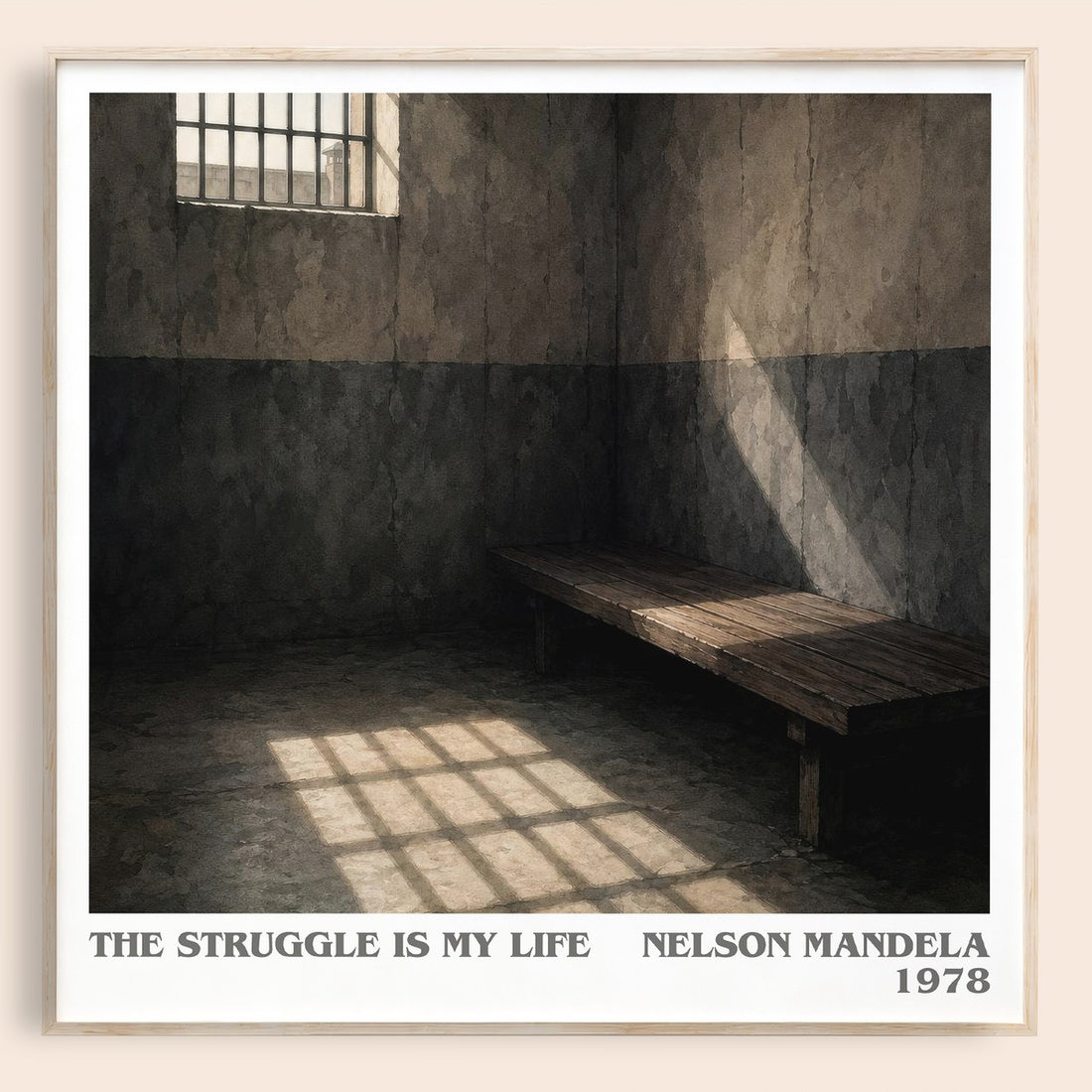 The Struggle Is My Life literary book poster by Nelson Mandela – framed literary art print