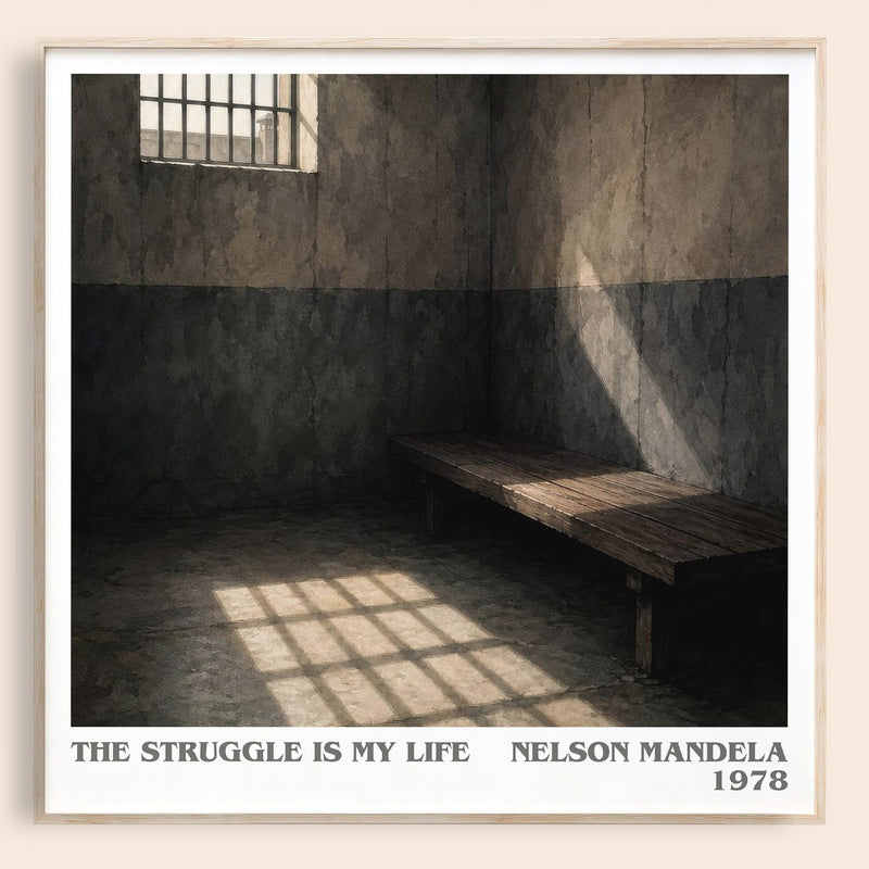 The Struggle Is My Life literary book poster by Nelson Mandela – framed literary art print