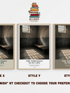 The Struggle Is My Life book cover print in frame leaning in hallway – memoir wall art