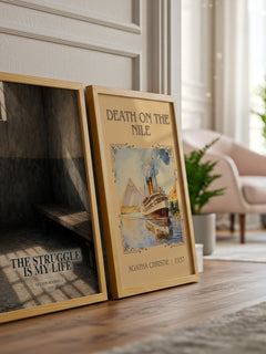 The Struggle Is My Life watercolour print framed by window – literary home decor