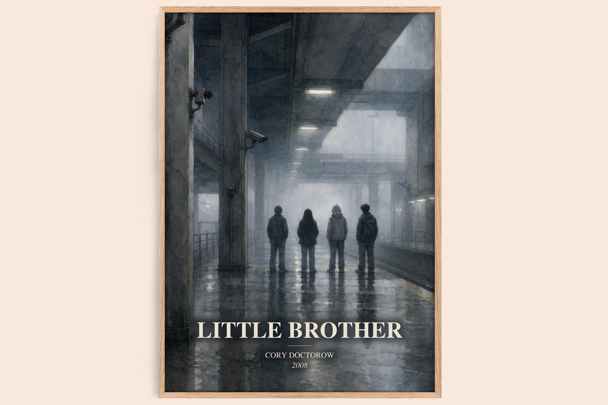 Little Brother Book Watercolour Illustration by Cory Doctorow