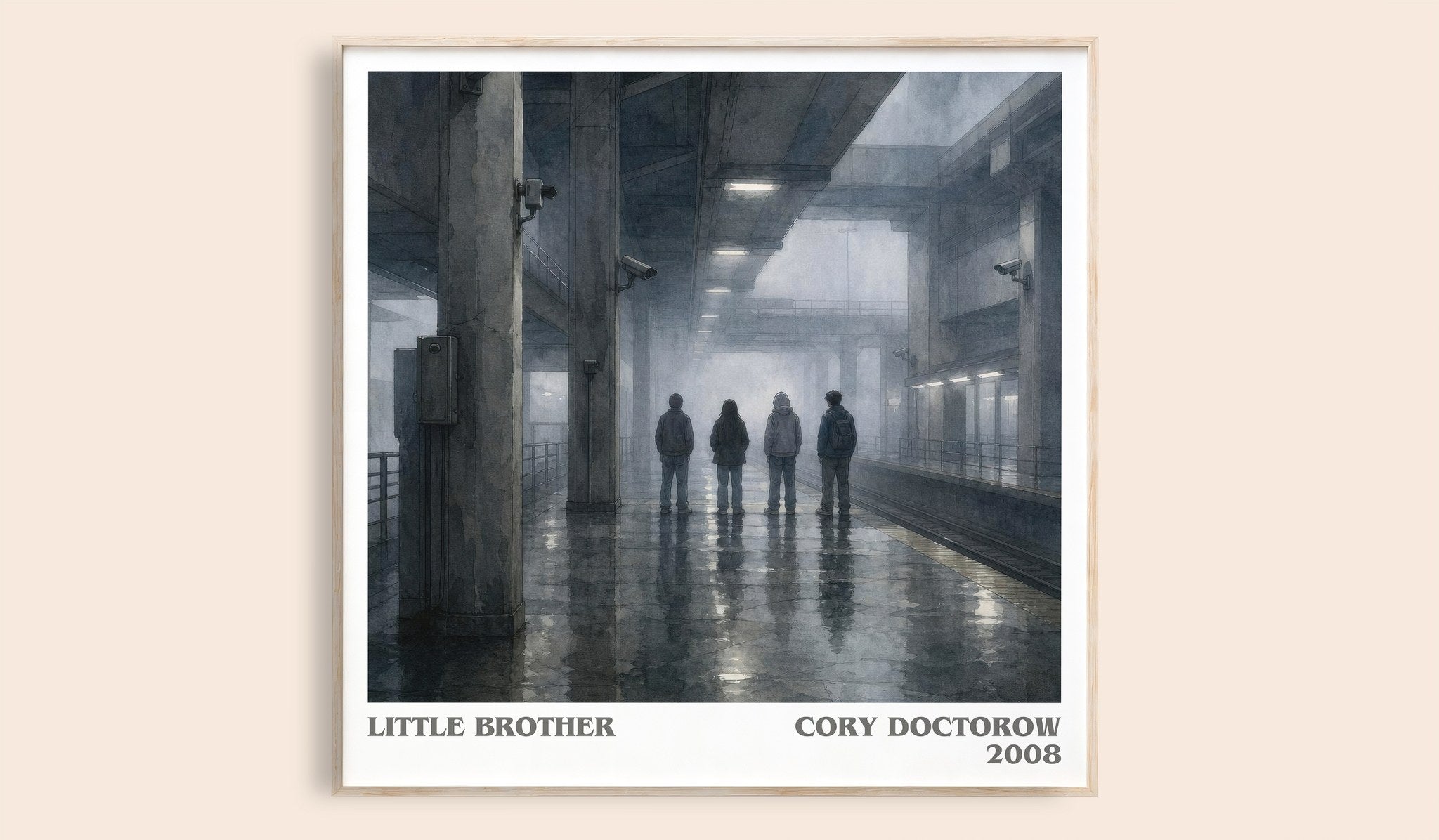 Little Brother Literary Art Print by Cory Doctorow
