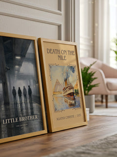 Little Brother watercolour print framed by window – literary home decor