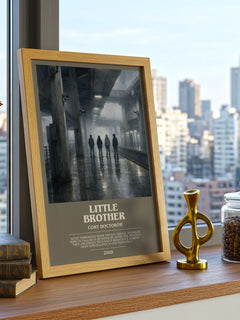 Little Brother bookish print framed by window – literary home decor