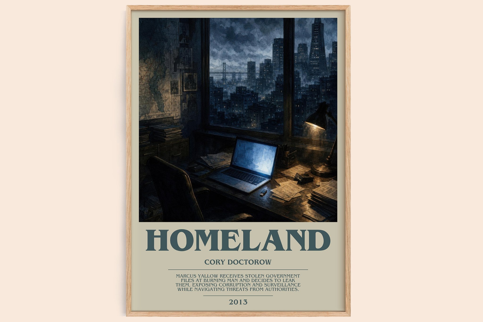 Homeland Bookish Wall Art by Cory Doctorow