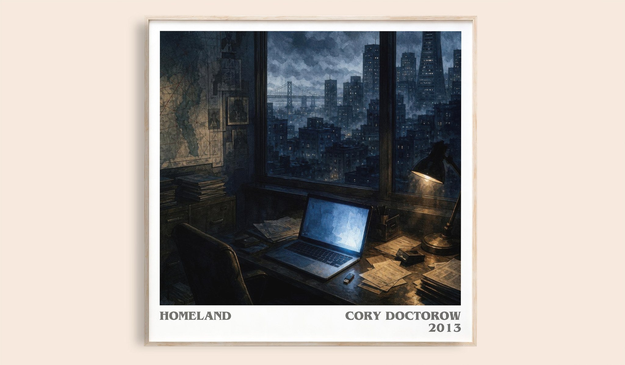 Homeland Literary Art Print by Cory Doctorow