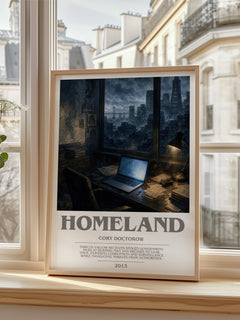 Homeland bookish poster colour and style options – Cory Doctorow book art