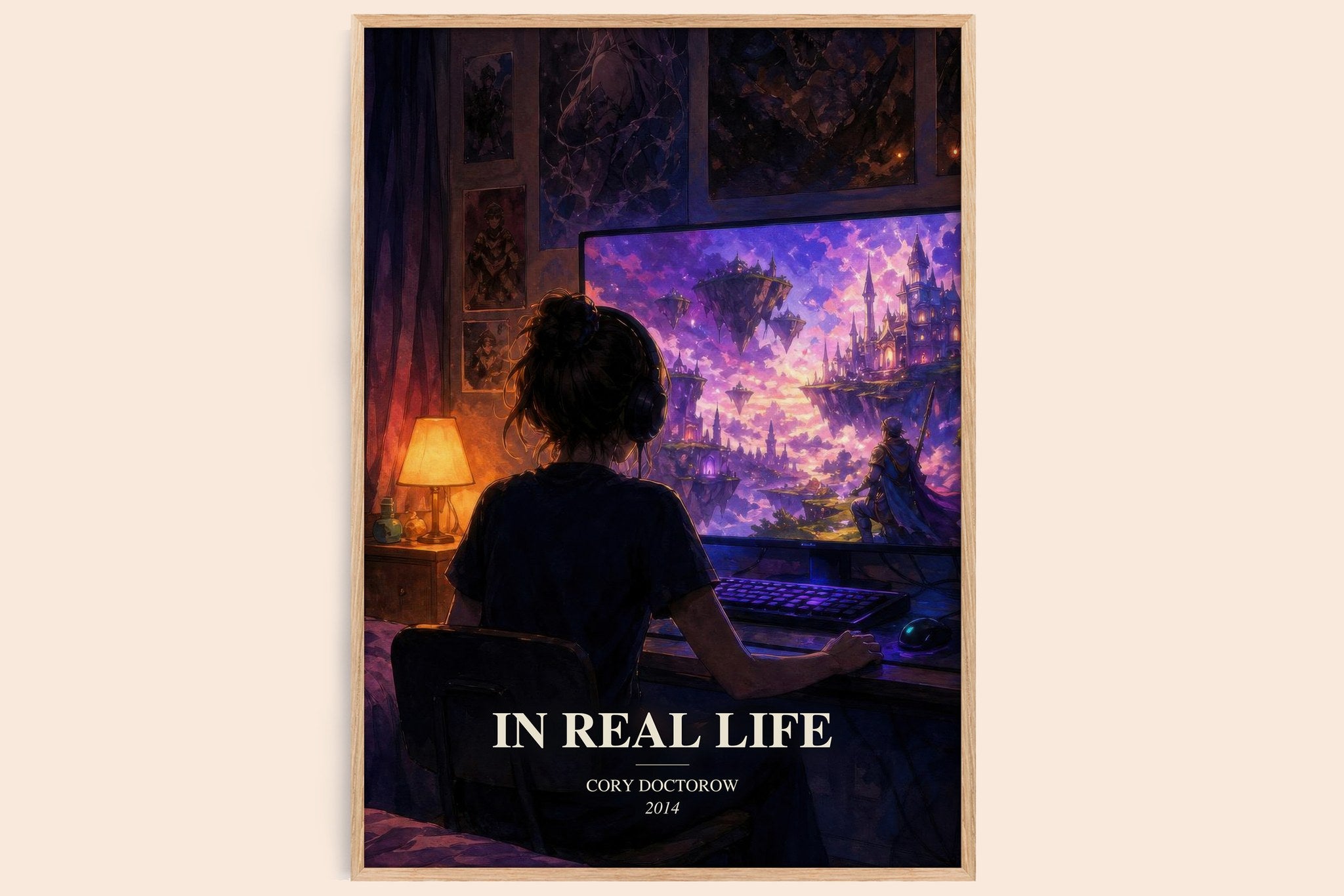 In Real Life Book Watercolour Illustration by Cory Doctorow