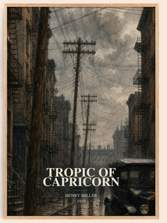Tropic of Capricorn watercolour book poster by Henry Miller – framed literary art print