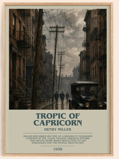Tropic of Capricorn bookish book poster by Henry Miller – framed literary art print
