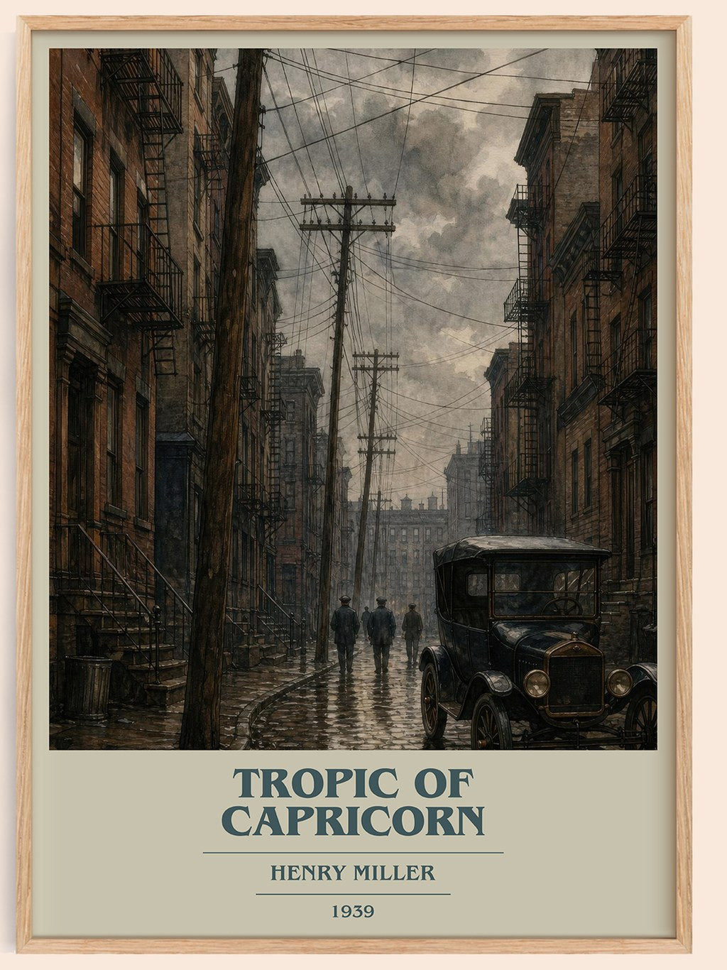 Tropic of Capricorn book cover book poster by Henry Miller – framed literary art print