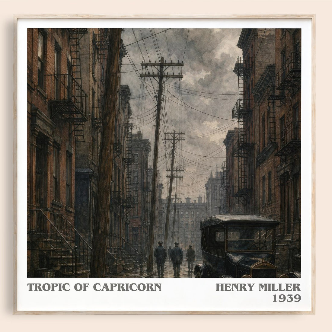 Tropic of Capricorn literary book poster by Henry Miller – framed literary art print