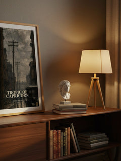 Tropic of Capricorn watercolour print on bookshelf – Henry Miller fan gift