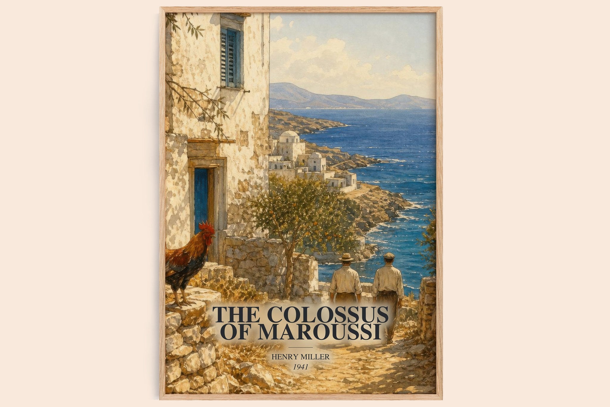 The Colossus of Maroussi Book Watercolour Illustration by Henry Miller