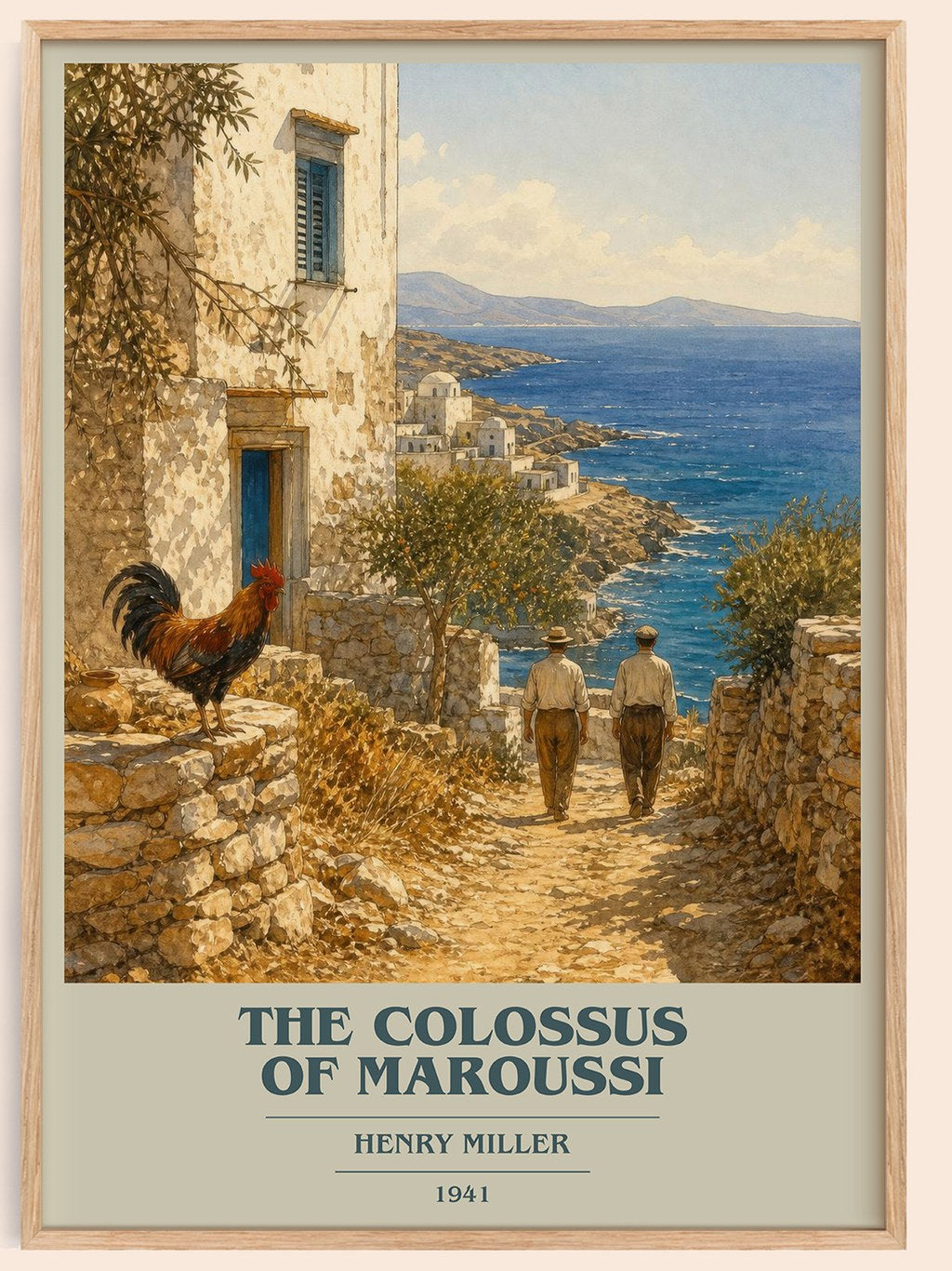 The Colossus of Maroussi book cover book poster by Henry Miller – framed literary art print