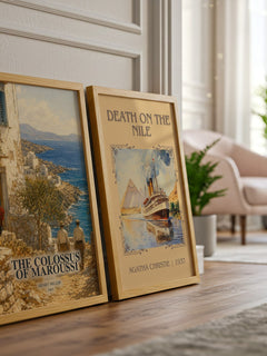 The Colossus of Maroussi watercolour print framed by window – literary home decor