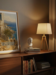 The Colossus of Maroussi watercolour print on bookshelf – Henry Miller fan gift