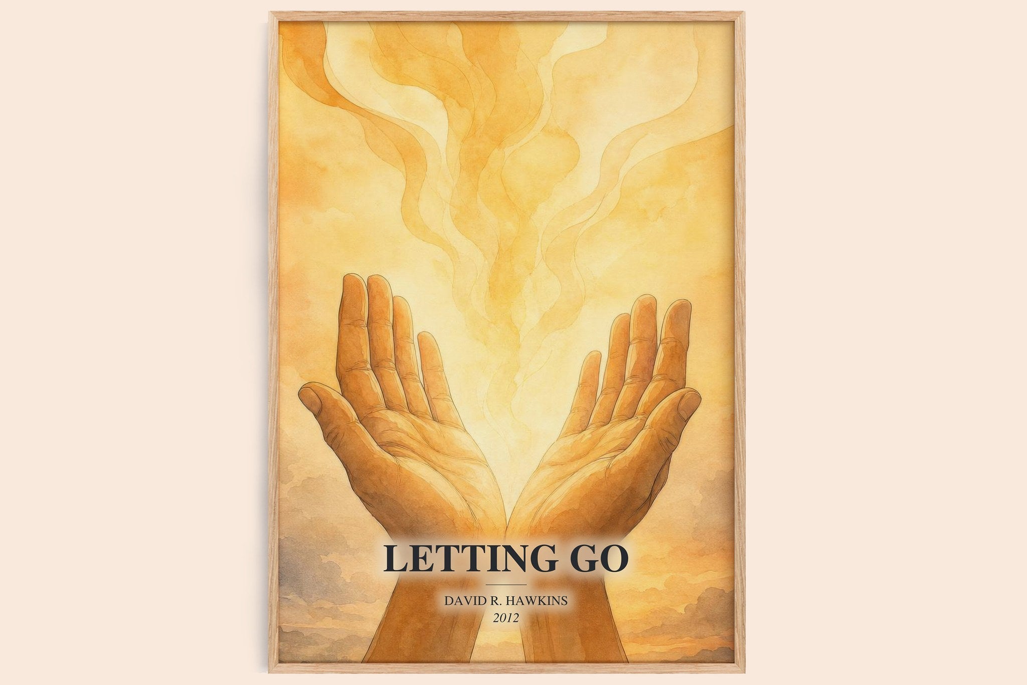 Letting go Book Watercolour Illustration by David R. Hawkins