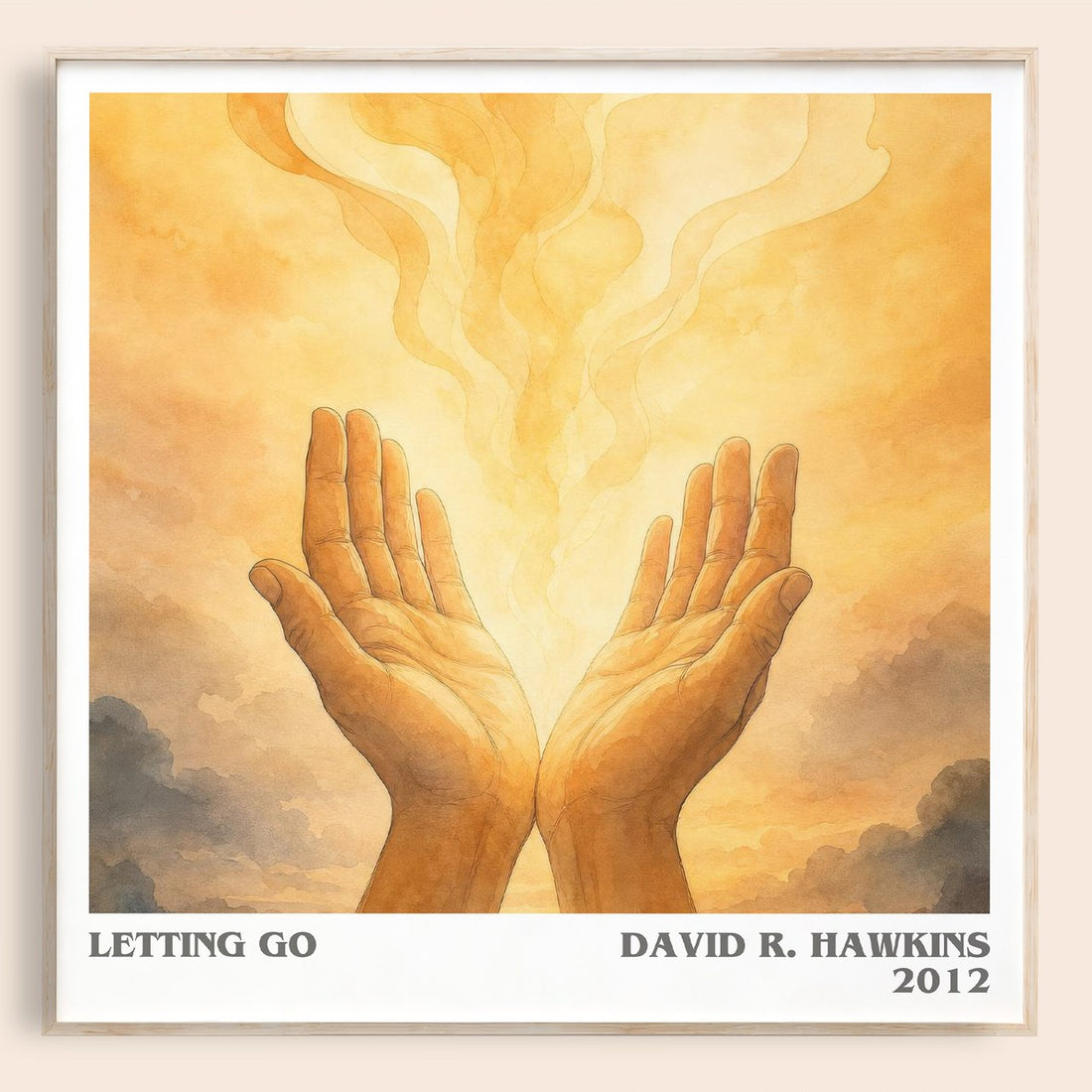 Letting go literary book poster by David R. Hawkins – framed literary art print