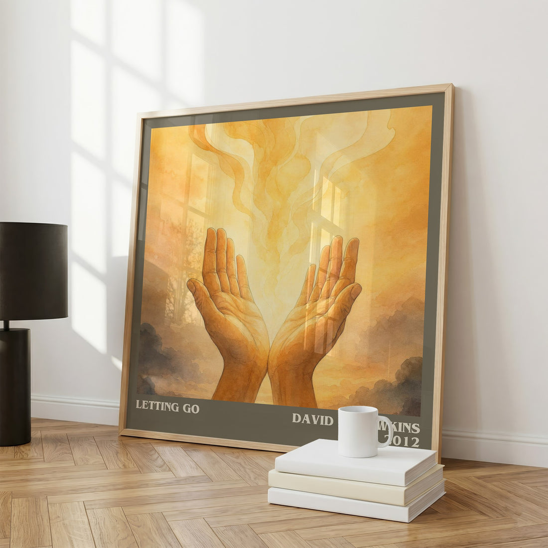 Letting go literary print framed by window – literary home decor