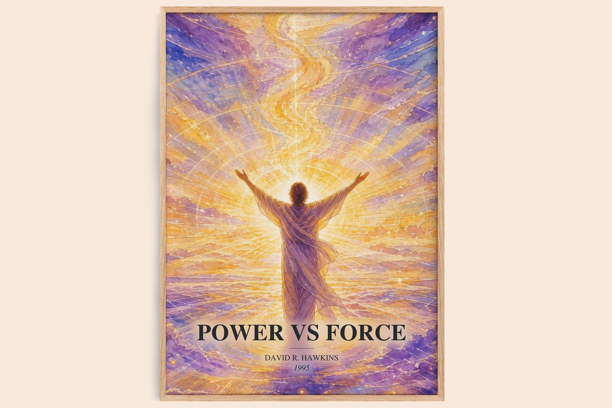 Power vs Force Book Watercolour Illustration by David R. Hawkins