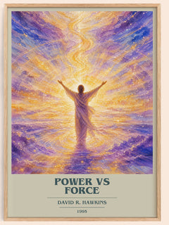 Power vs Force book cover book poster by David R. Hawkins – framed literary art print
